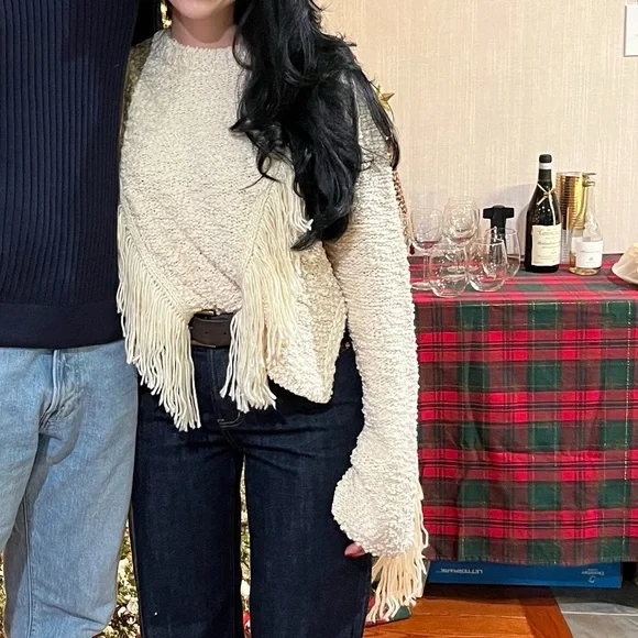 Tularosa Ibone Fringe Sweater Beige - Picture 11 of 16